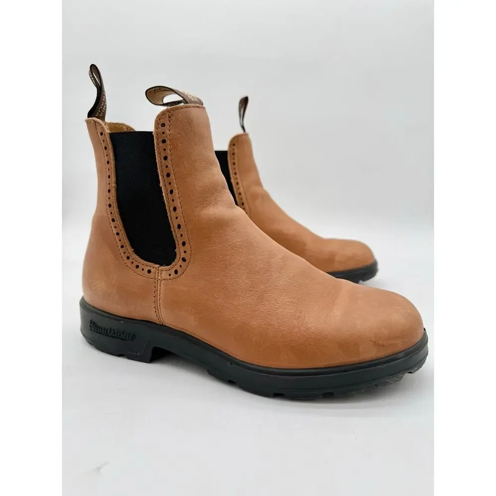 Blundstone Camel Brown Leather High Top 2215 Chelsea Boots Women’s Size 10.5